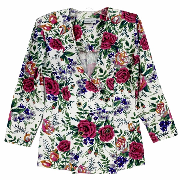 Vintage Floral Blazer by Breakin’ Loose- Made in the USA - Picture 6 of 16